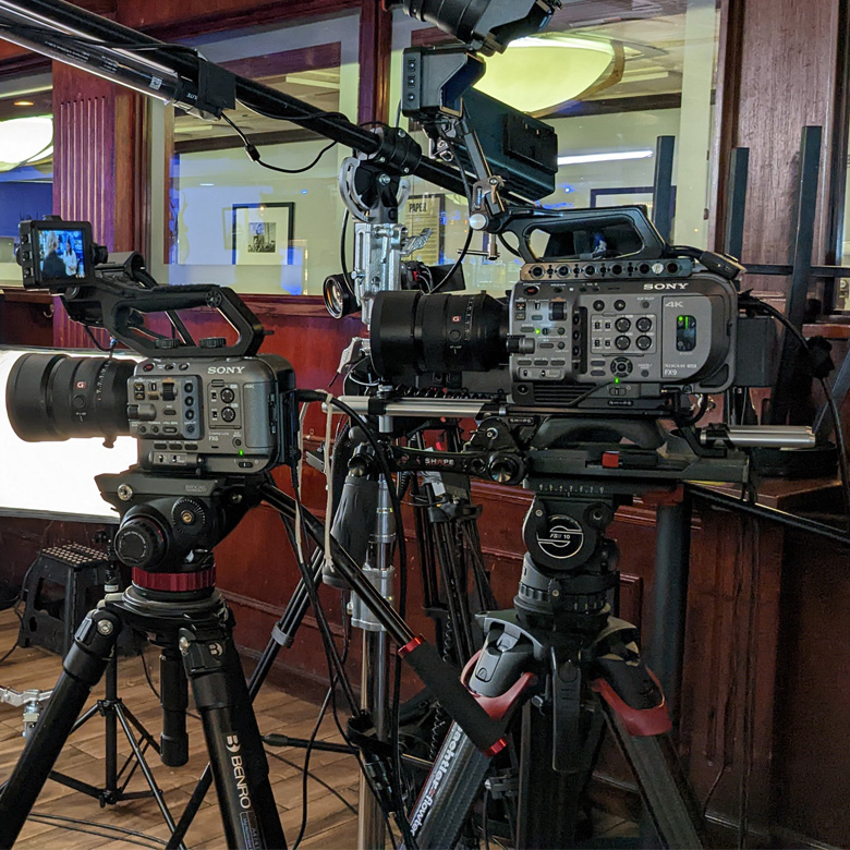 We use Sony FX9, FX6 and FX3 cameras